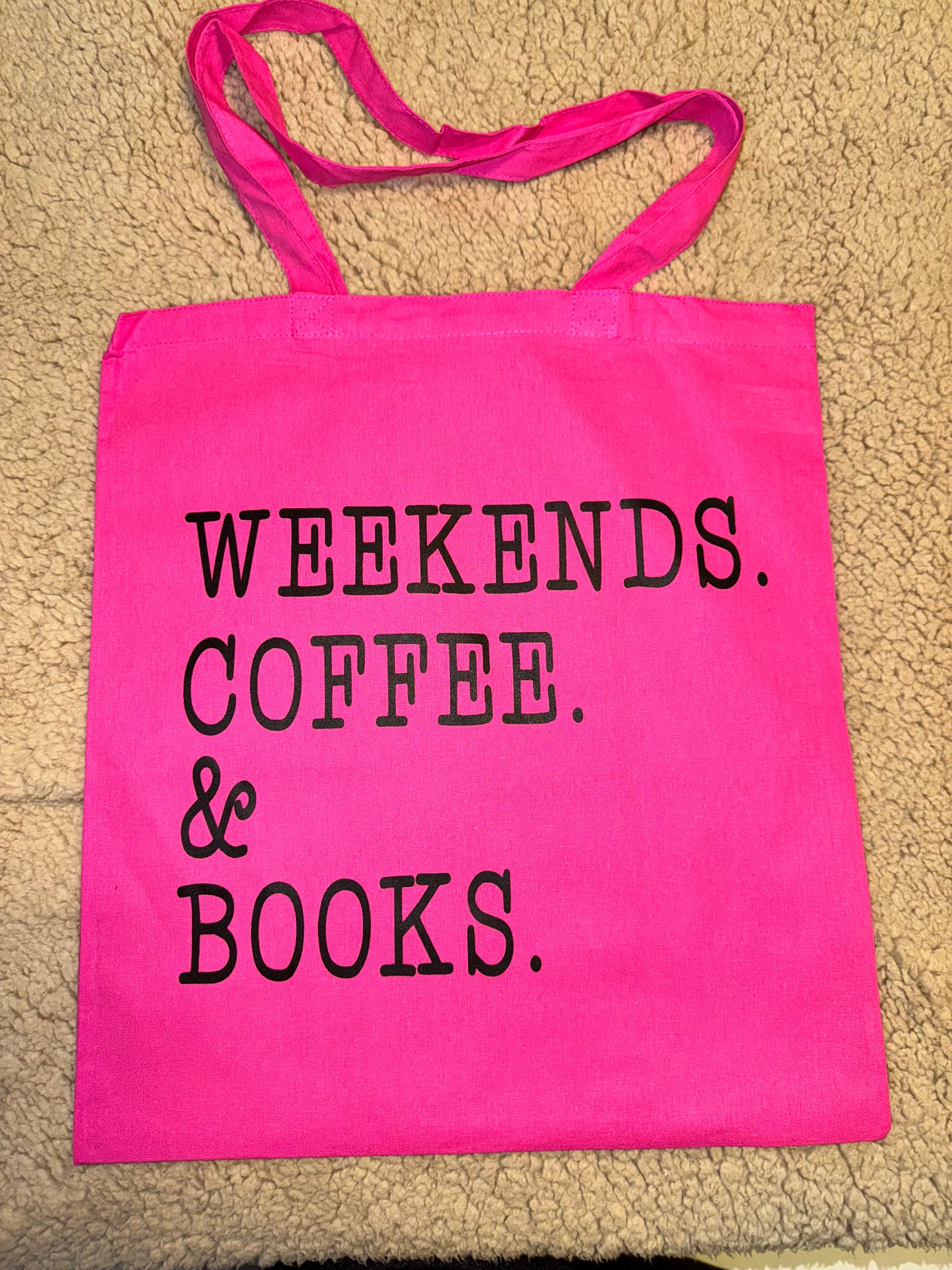 Weekend coffee tote bag