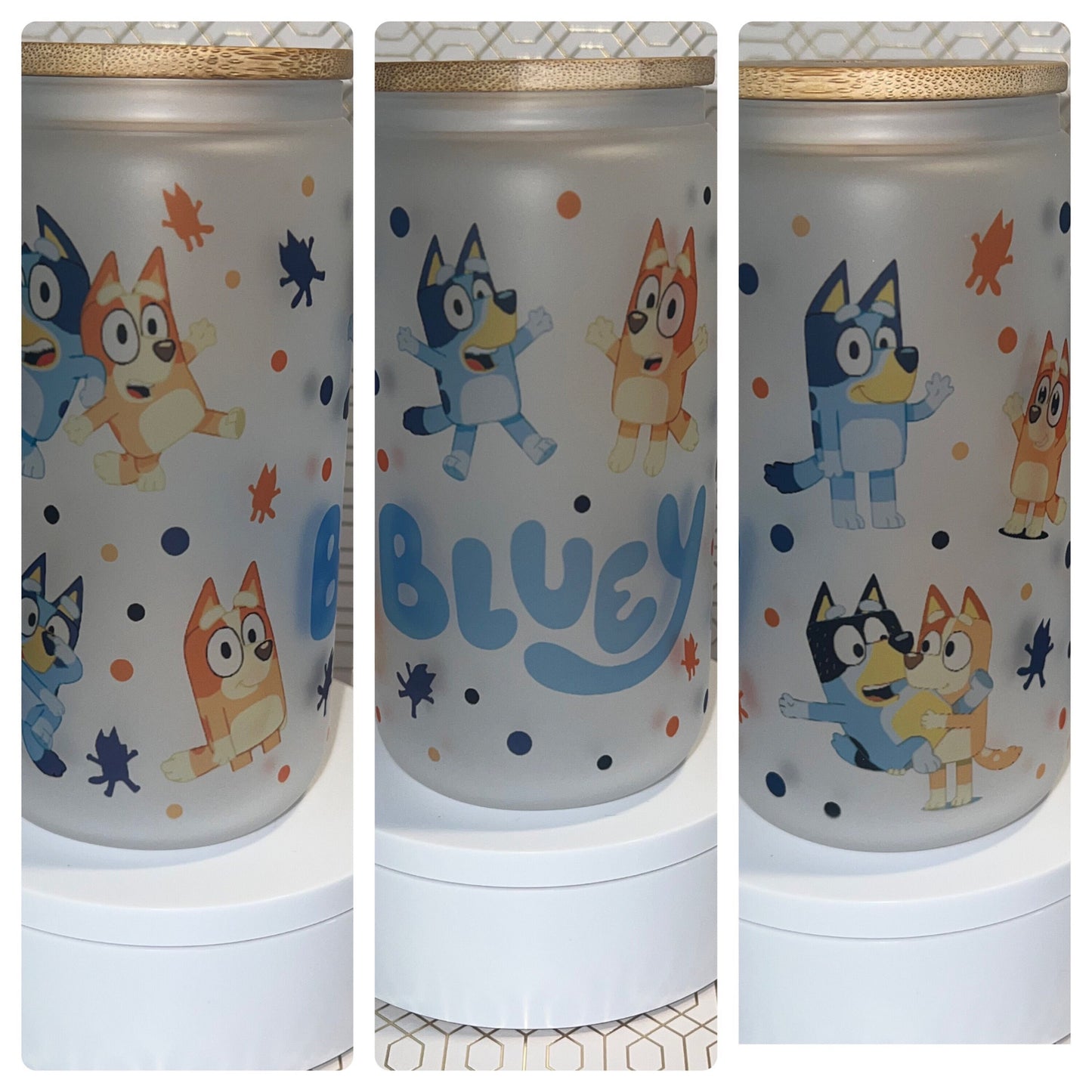 Blue Dog Libby Glass Can