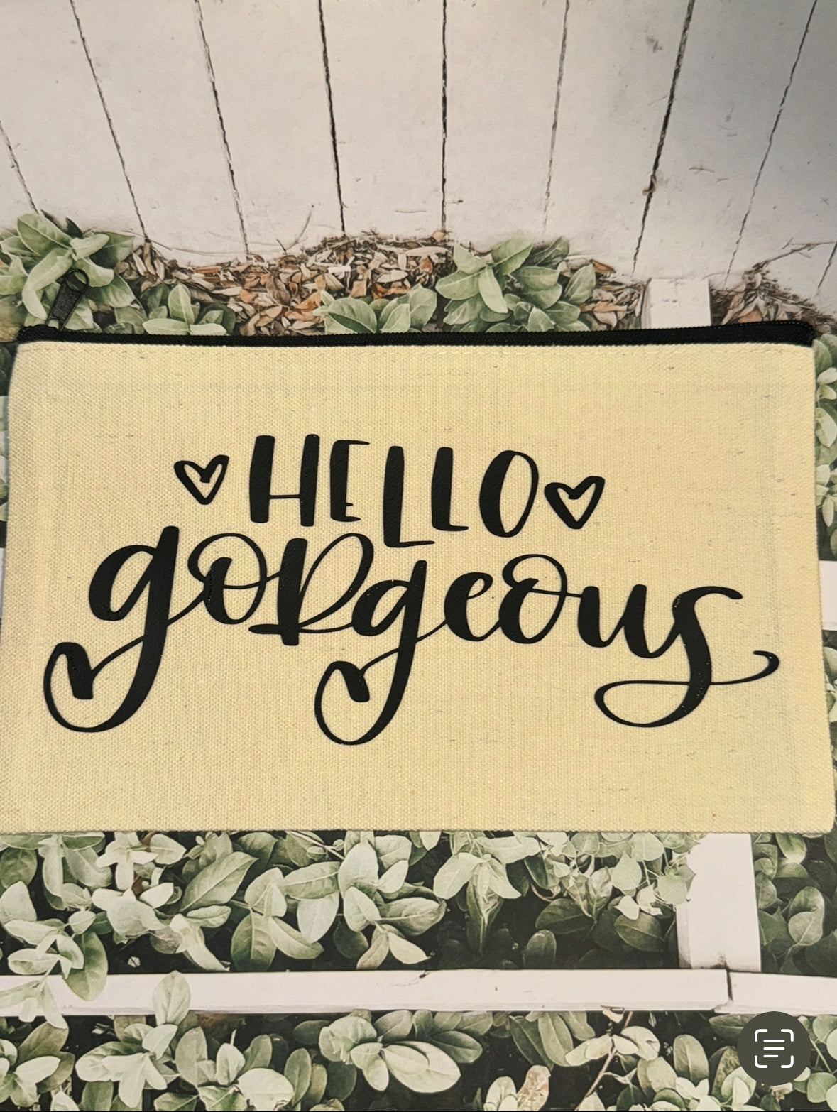 Hello gorgeous makeup bag