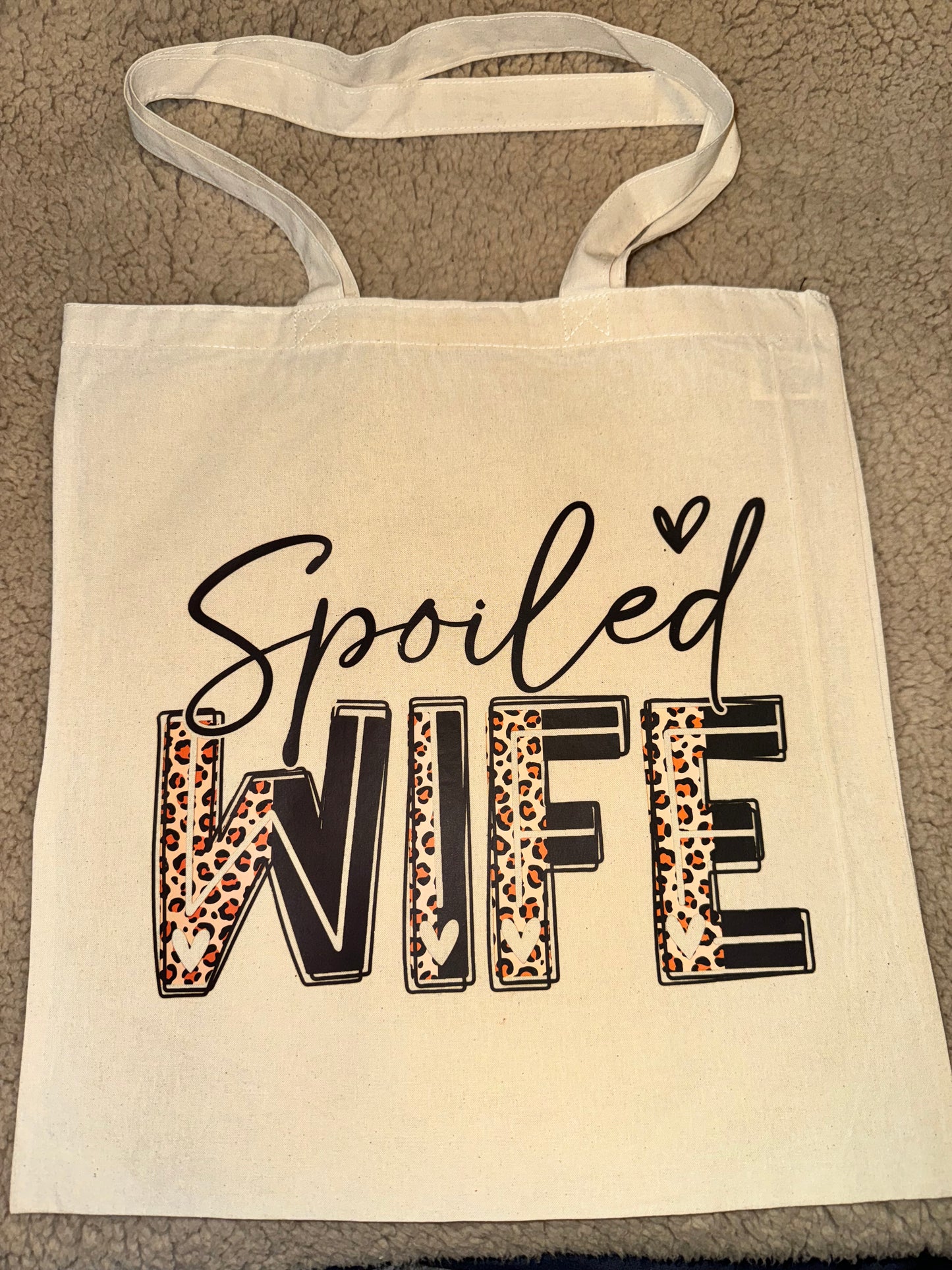 Spoiled wife tote bag
