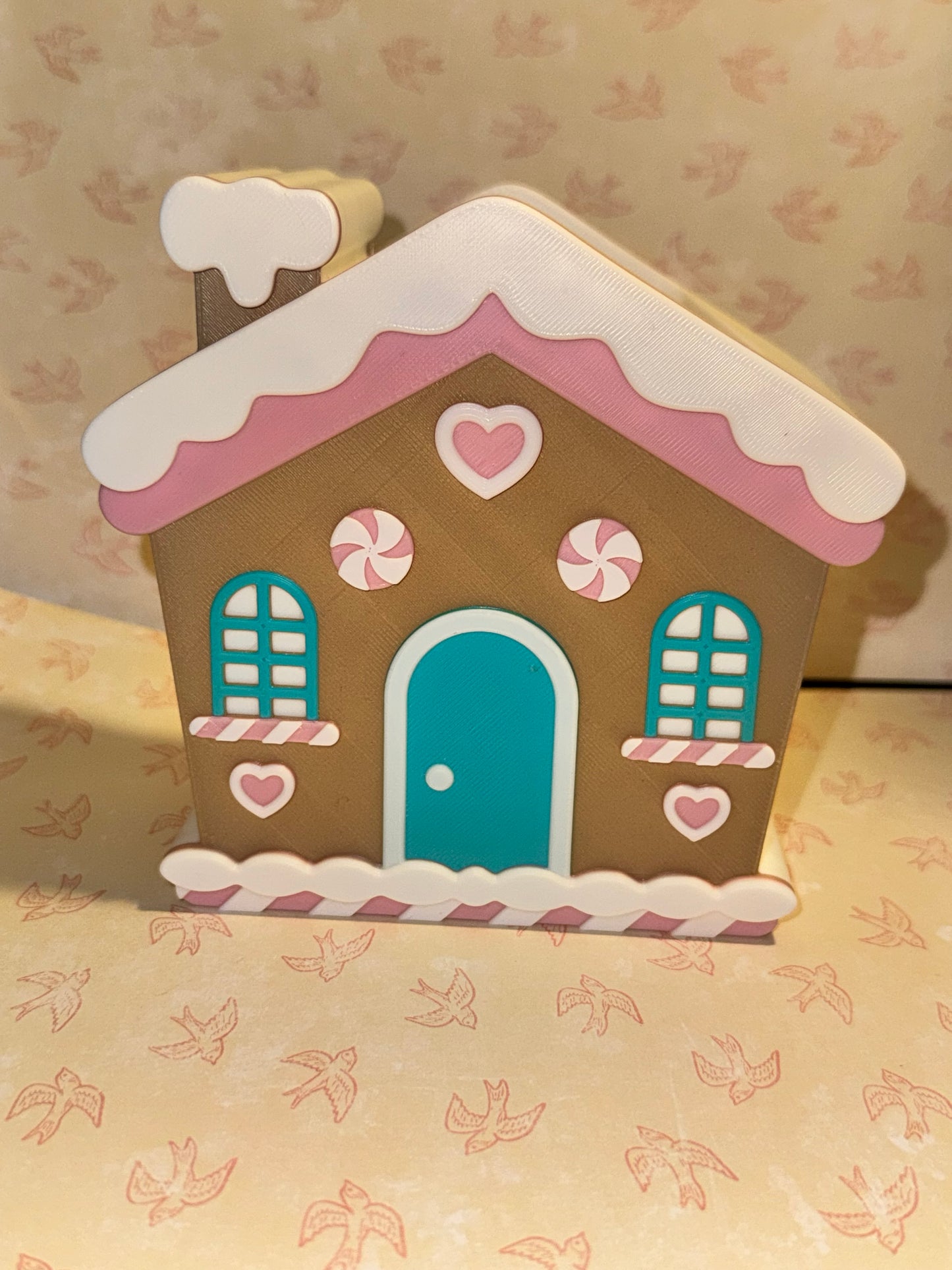 Bath and body gingerbread house soap holder