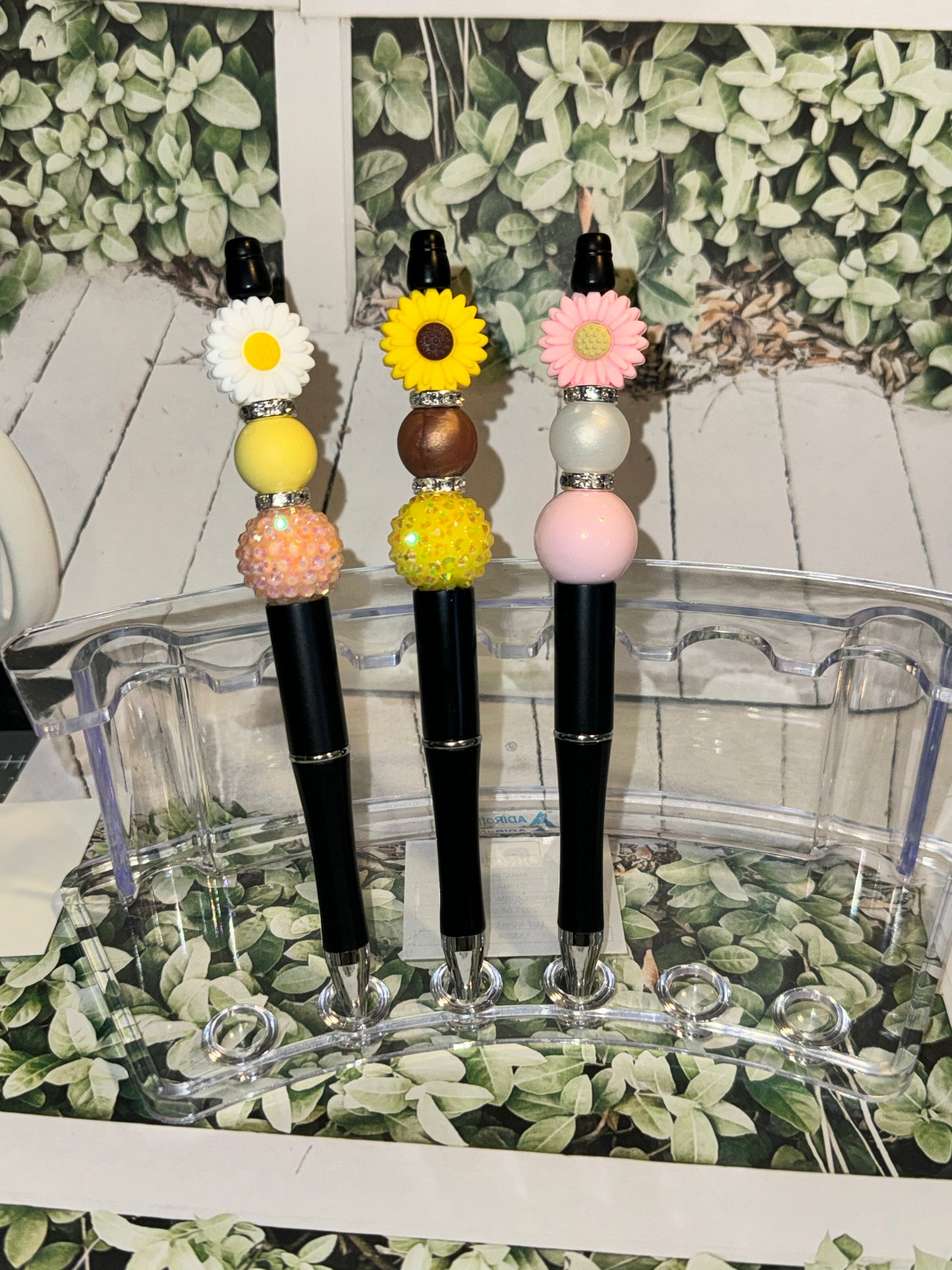 Sunflower beaded pen