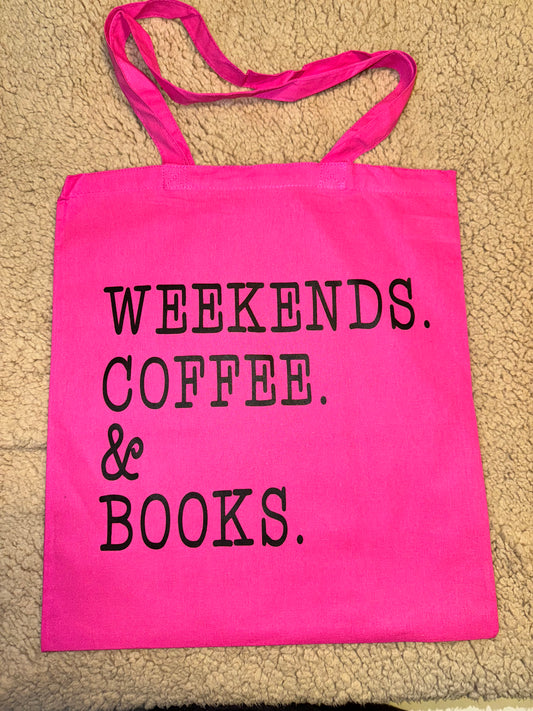Weekend coffee tote bag