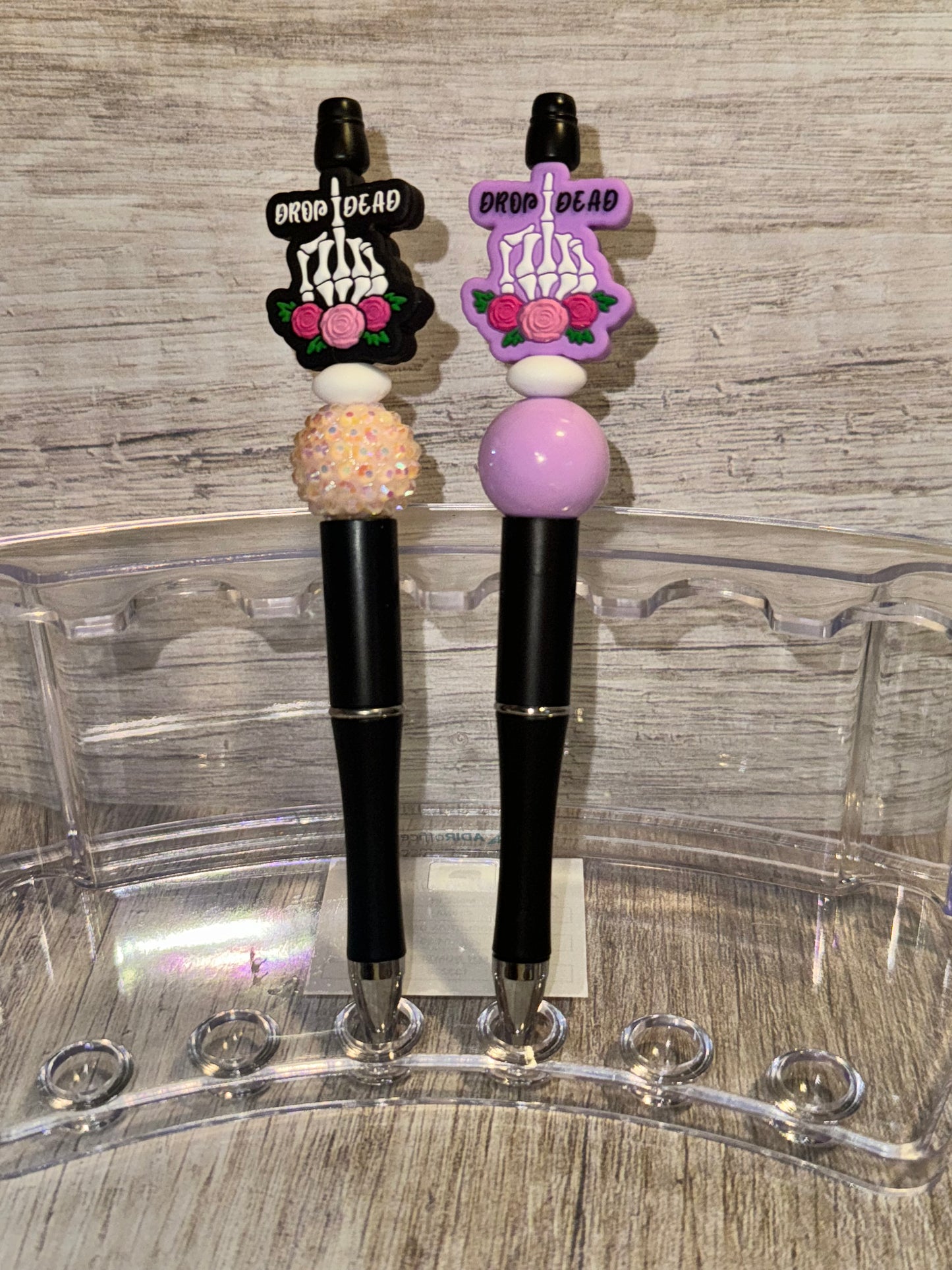 Drop dead beaded pen