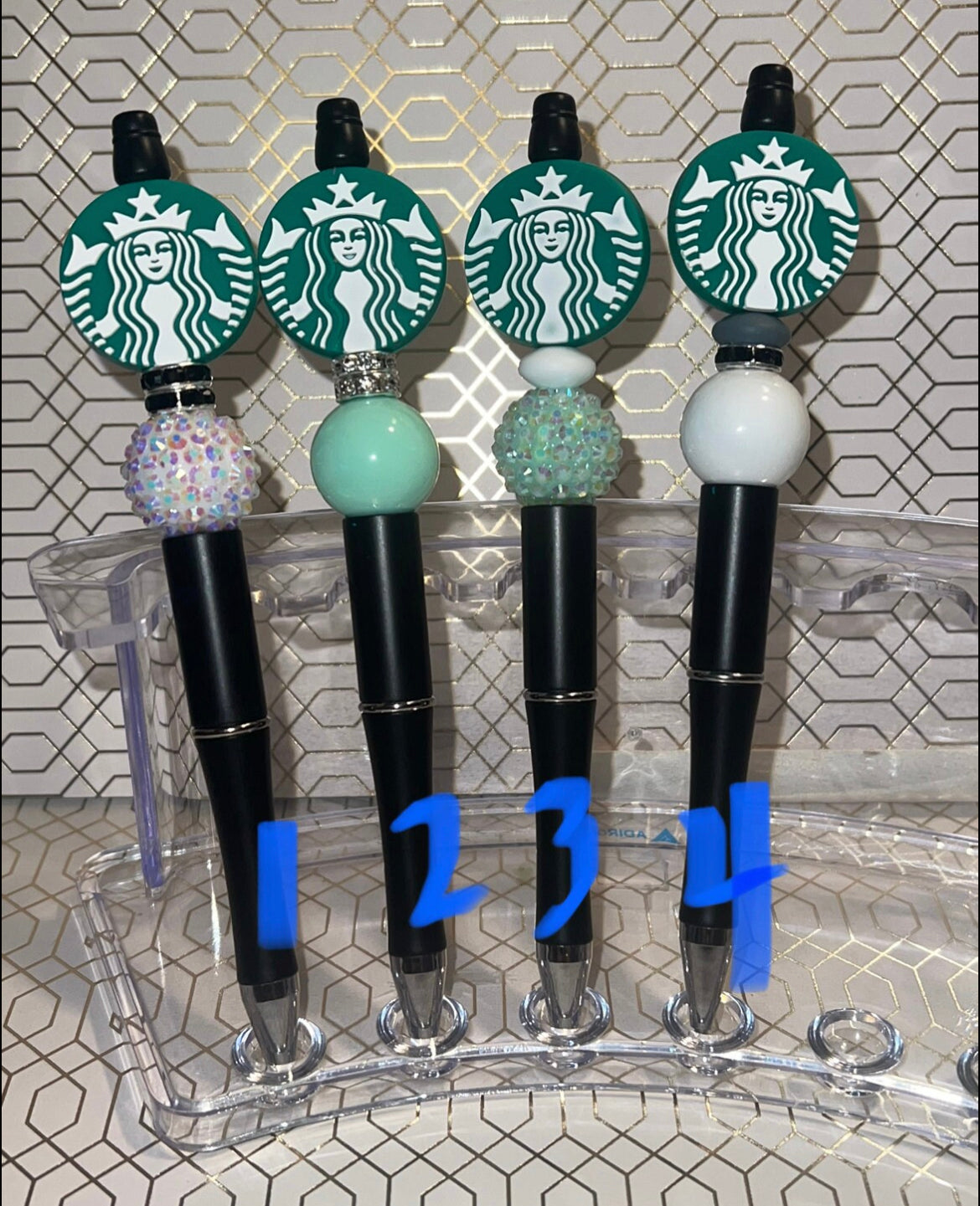 Coffee beaded pen