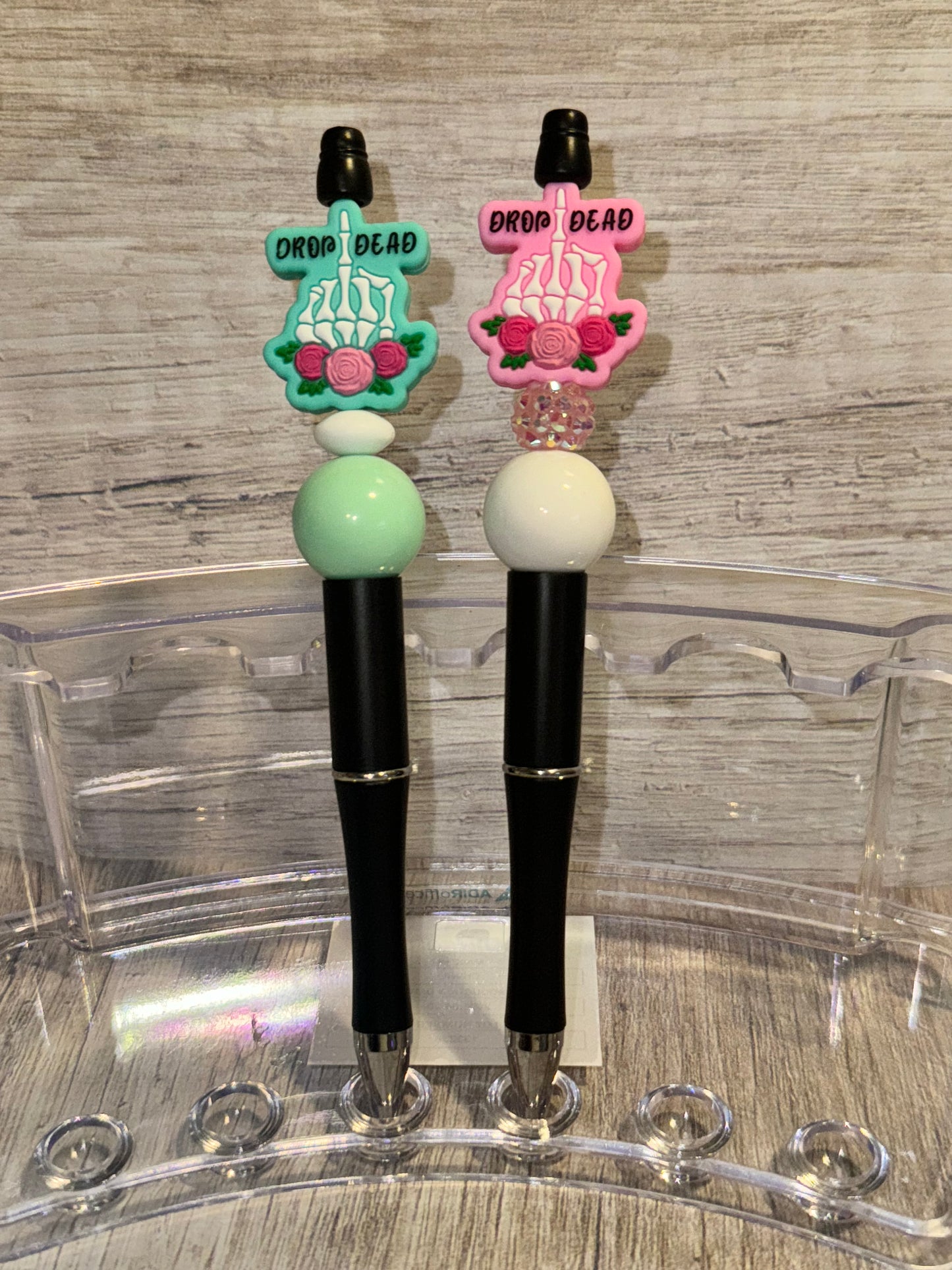 Drop dead beaded pen