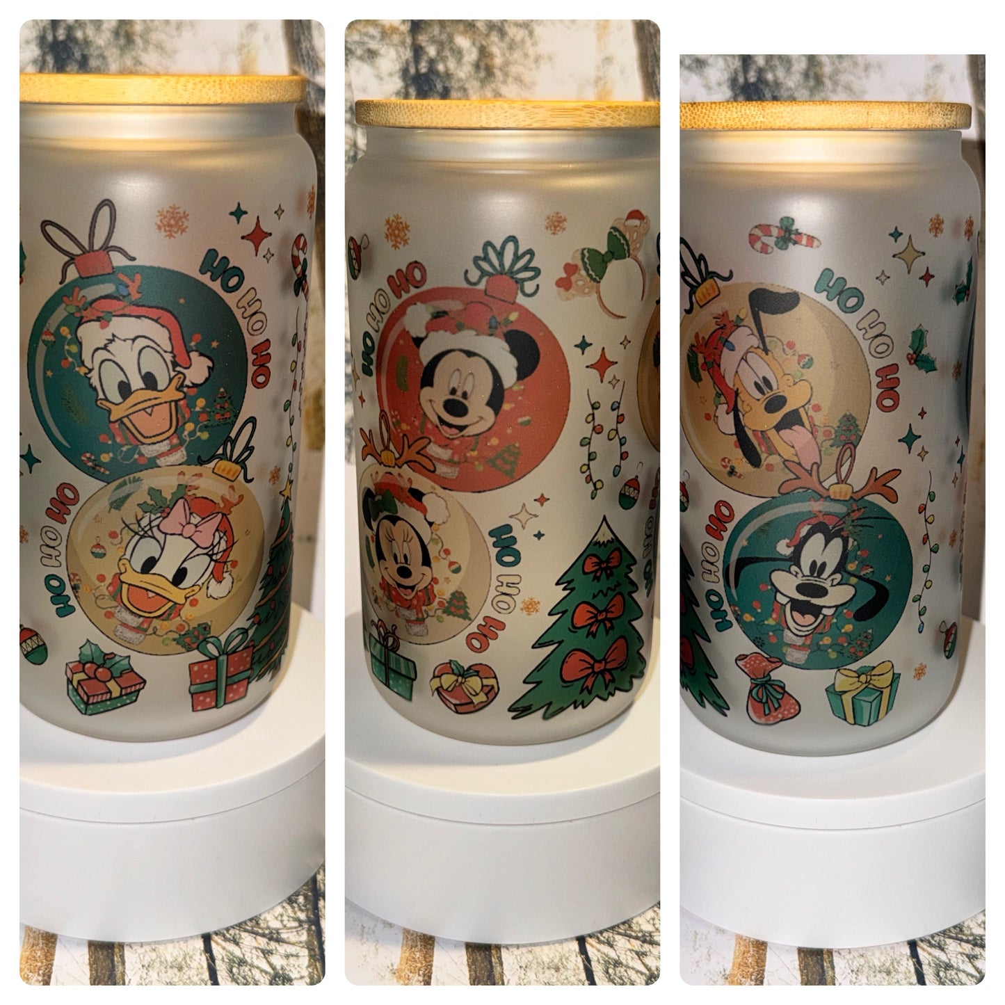 Mouse and friends Libby glass can