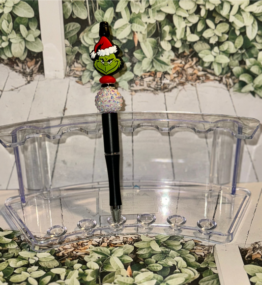 Green guy Christmas beaded pen