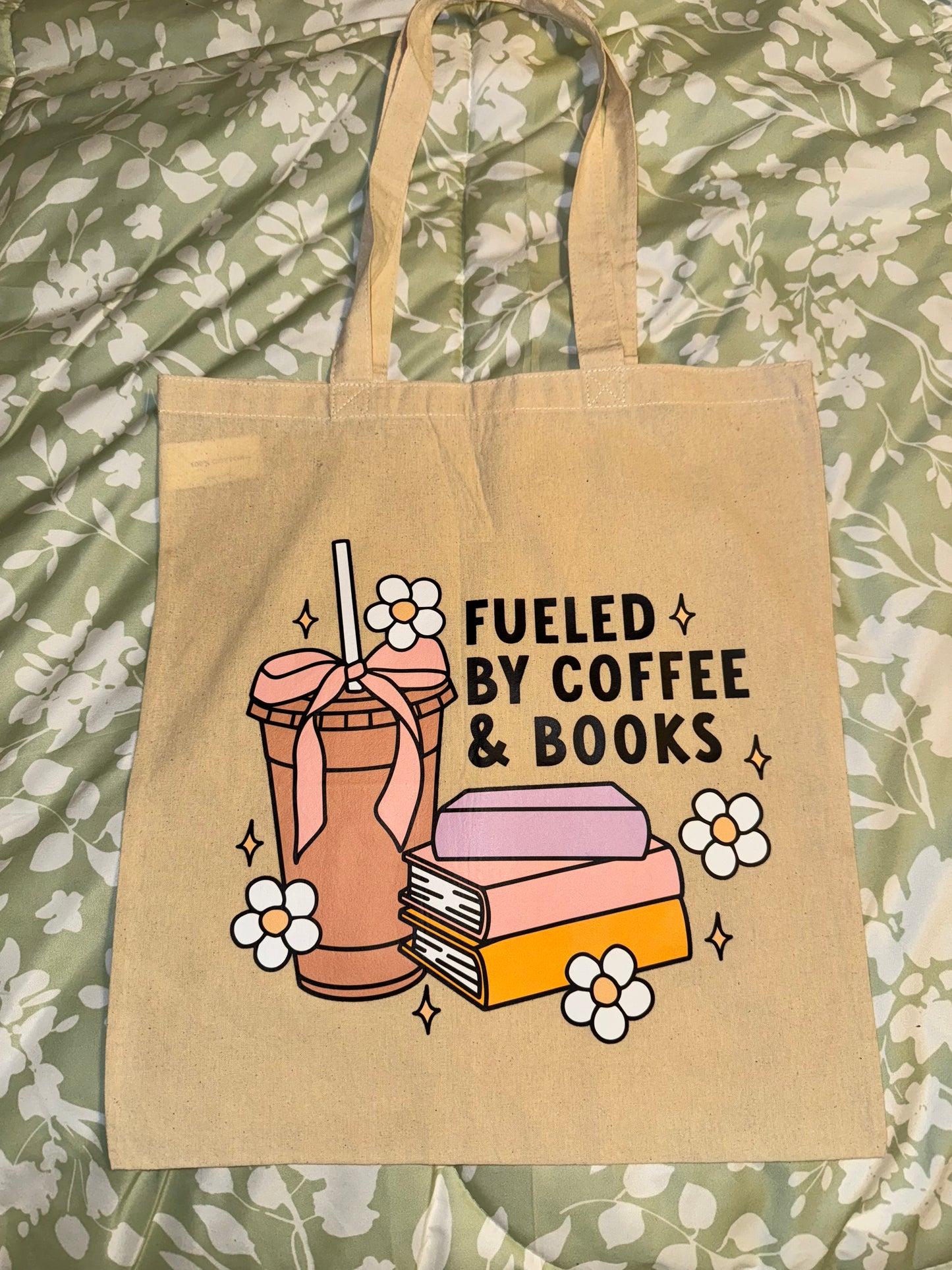 Fueled by coffee tote bag