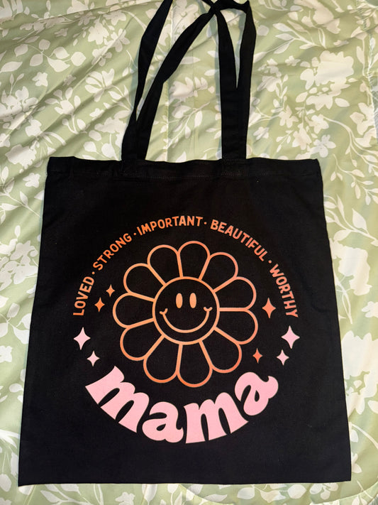 Mama affirmation tote bag