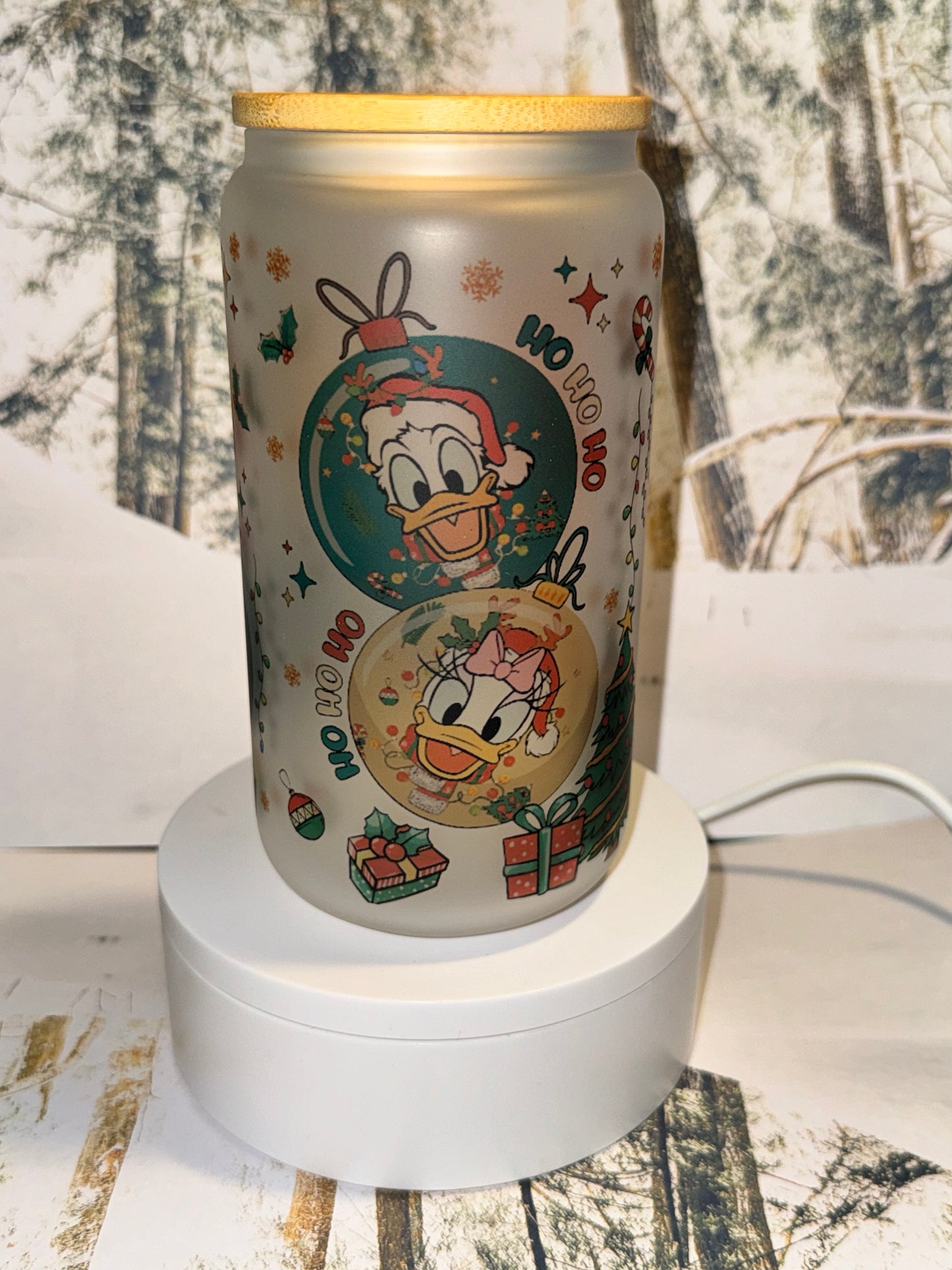 Mouse and friends Libby glass can