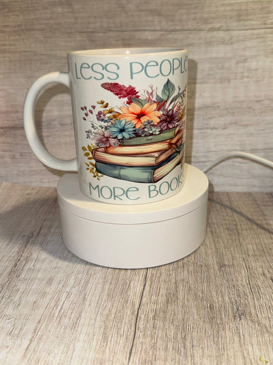 Less people more books coffee mug