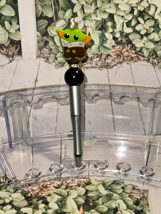 Green guy beaded pen