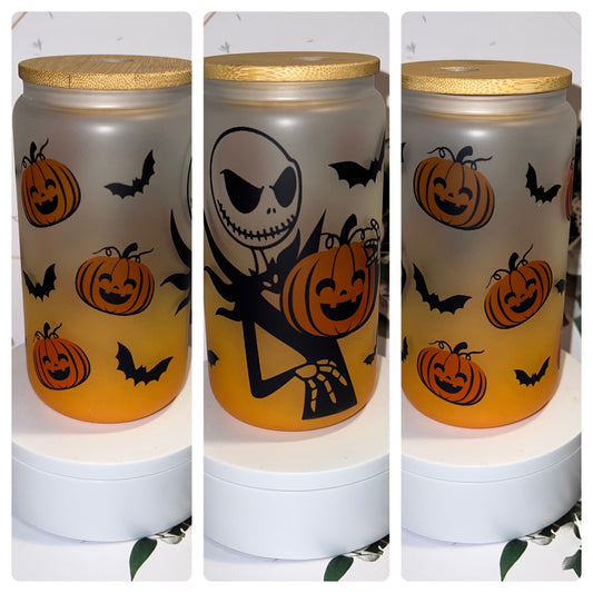 Pumpkin king Libby glass can