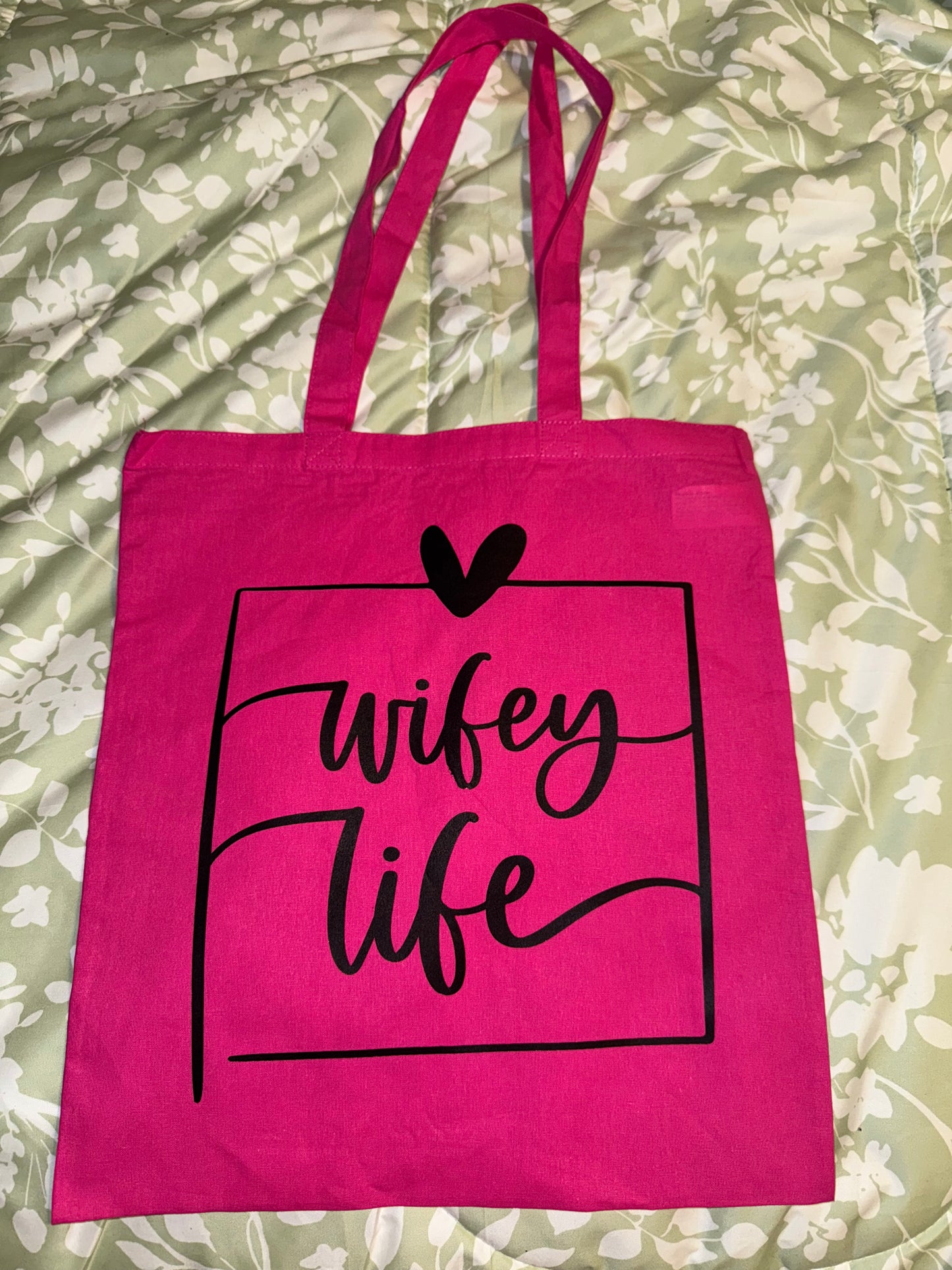 Wifey life tote bag