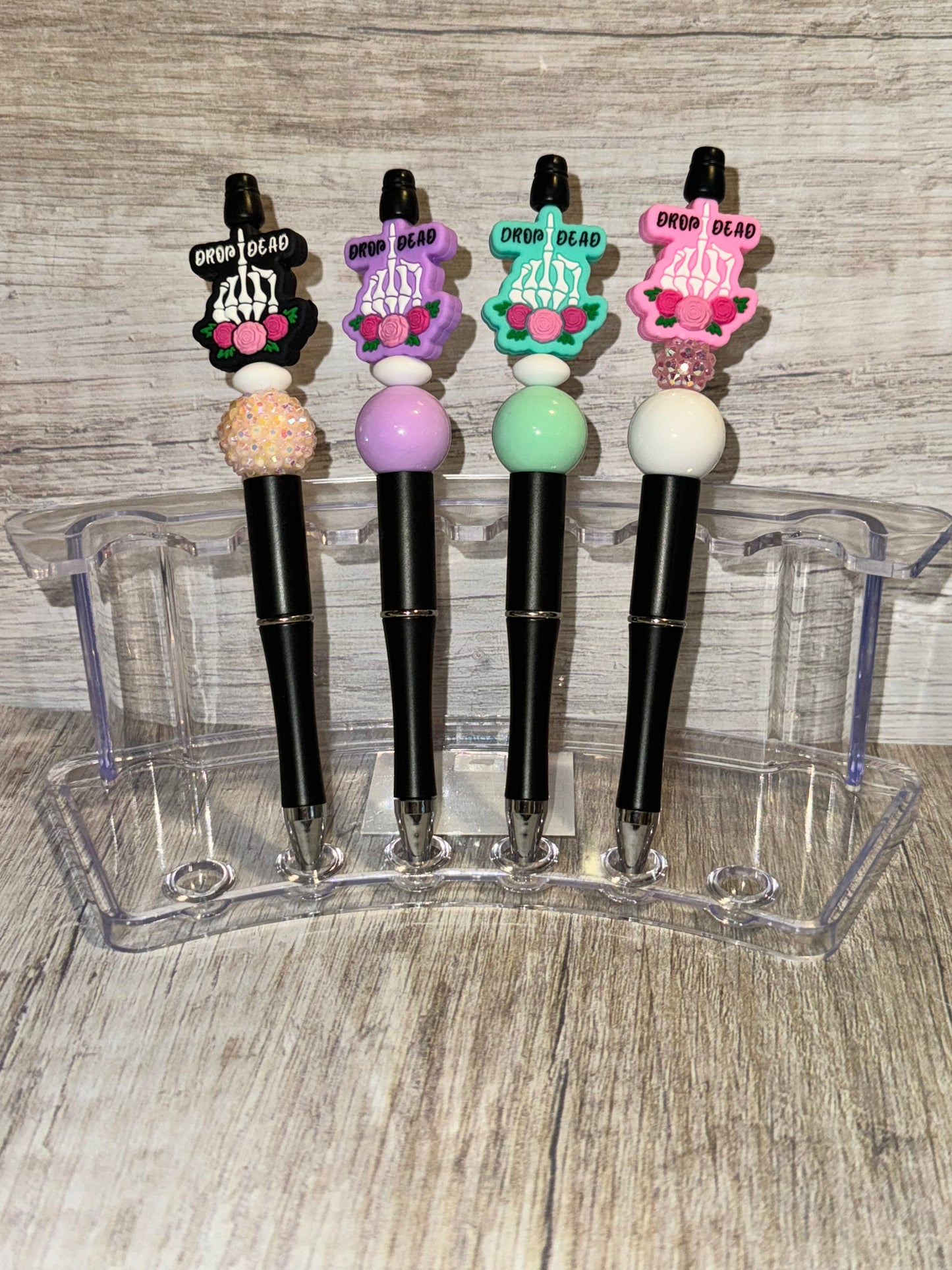 Drop dead beaded pen