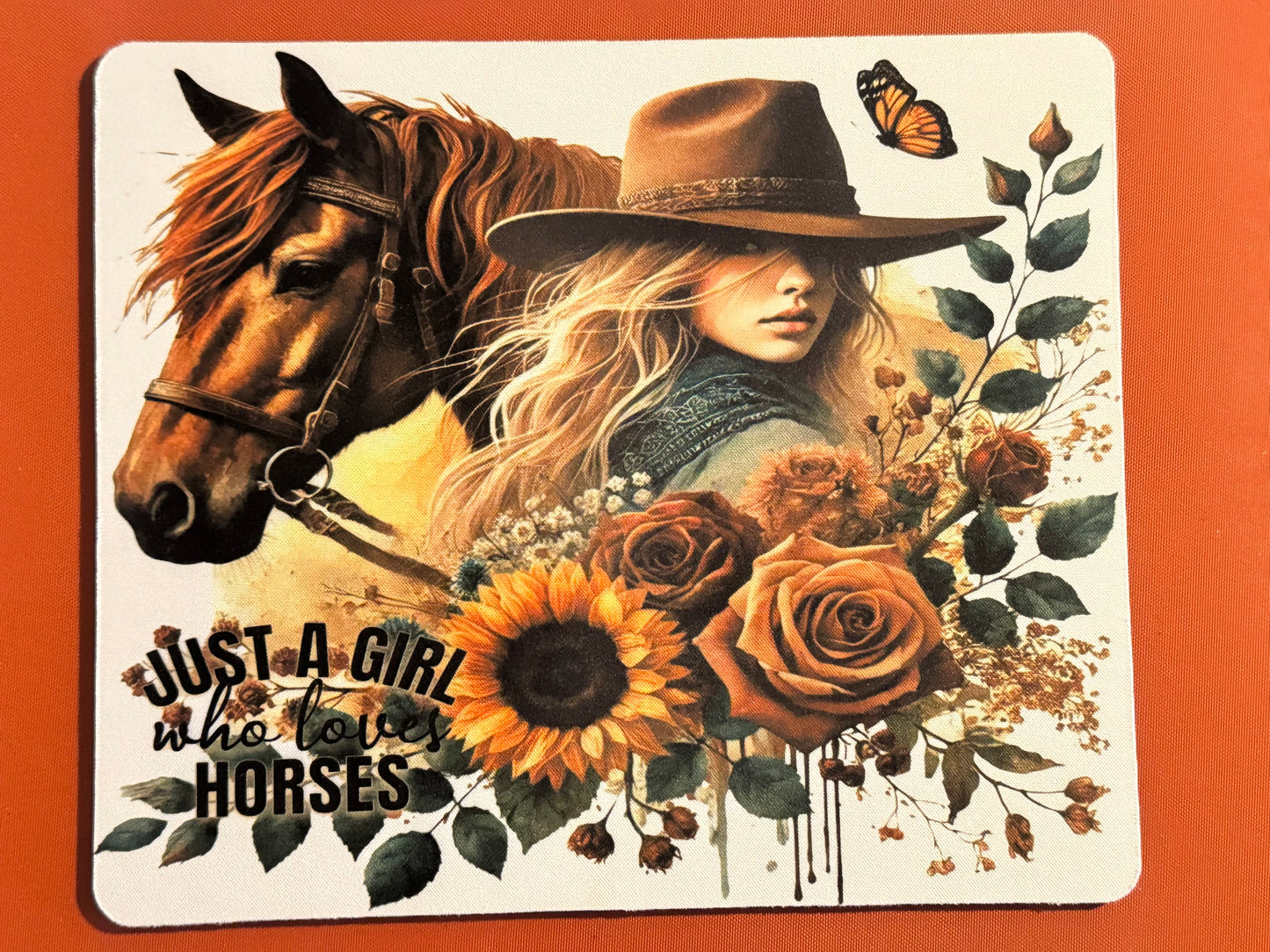 Just a girl who loves horses mousepad