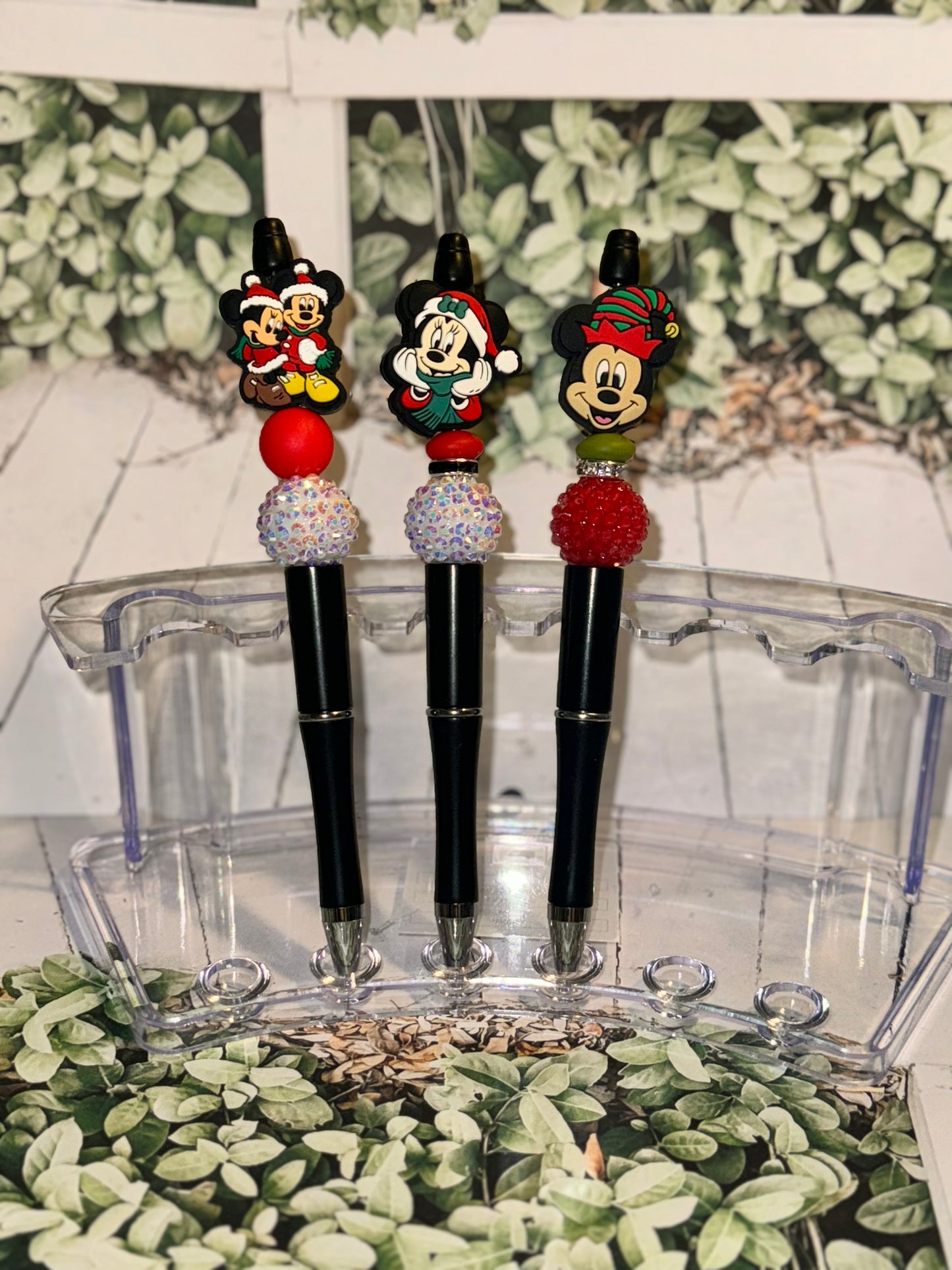 Christmas mouse beaded pen